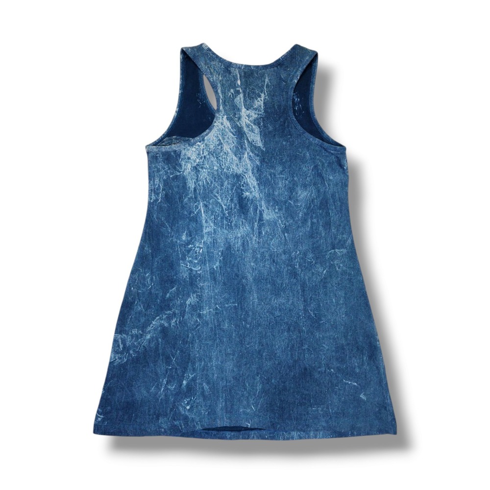WearRaw Live By The Sun Love Like The Moon Blue Stone‎ Wash Tank Top Women's S - Picture 2 of 9